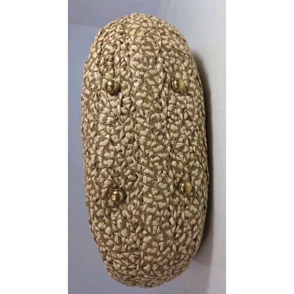 Eric Javits Handbag Lil Sq Ayesha Peanut Woven w/Gold Hardware Medium Sz NWT - Picture 9 of 16